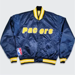 Indiana Pacer Navy Blue Bomber Jacket
