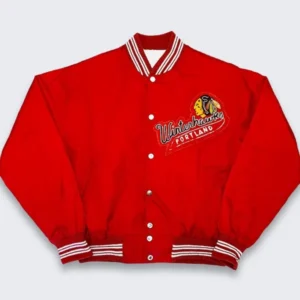 Portland Winterhawks Red Satin Jacket