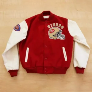 San Francisco 49ers Wool Letterman Red Jacket