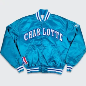 Charlotte Hornets Bomber Satin Jacket