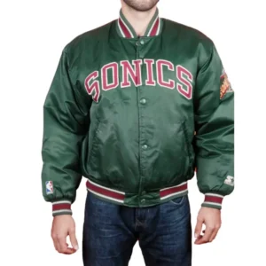 Seattle Supersonics Green Satin Jacket