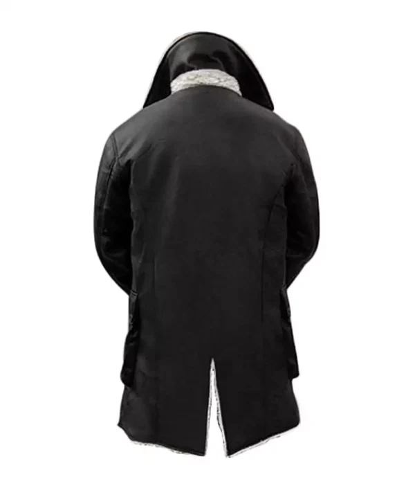 Men's Bane Black Sherpa Leather Coat - Winter Outerwear - Image 2