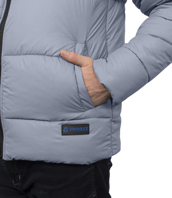 Henry Grey and Black Lightweight Puffer Jacket for Men - Winter Down Jacket - Image 4
