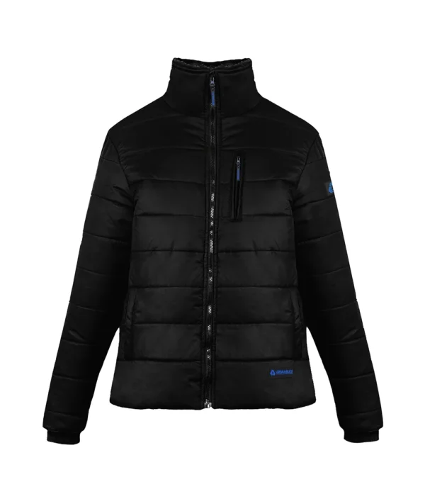 Azaria Womens Black Fur Collar Puffer Jacket - Winter Down Puff Jacket - Image 3